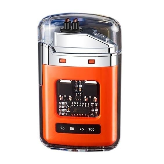 Encendedor eléctrico recargable Plasma Dual Arc Naranja miniatura 1