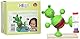 Hess Holzspielzeug 14520 - Zahnputzuhr aus Holz für Kinder, Serie Frosch, inkl. Zahnbürstenhalter und drehbarer Sanduhr, handgefertigt, zur täglichen Nutzung beim Zähneputzen