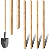 Menkxi 4 Pcs Wooden Shovel Handle Replacement for Long Handle Shovels Garden Tool (41')
