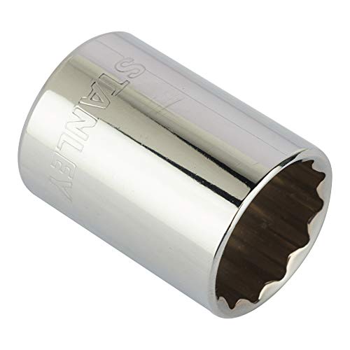 Image of STANLEY 1-88-793 Chrome Vanadium Steel 12 Point Standard Socket 1 /2 inch 21 mm Silver
