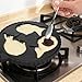 ZOOFOX Taiyaki Fish-shaped Waffle Maker, 3 Fish Shaped Cake Pan with Non Stick Cooking Plate, Japanese Fish Shaped Waffle Iron Double Pan Mold, Easy to Clean