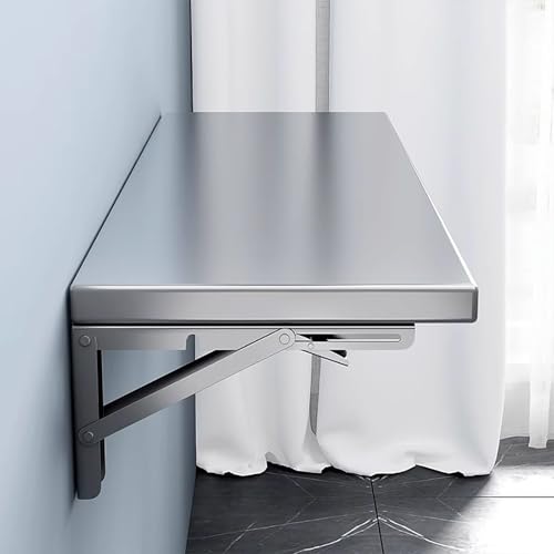 Bureau en acier inoxydable 304 pliable et robuste pour petit espace