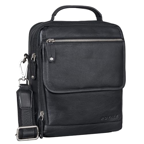 Sac Messager en Cuir véritable de caractère ROYALZ Tennessee Sacoche Tablette 11 Pouces