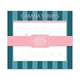 2027 Magnetic Monthly Planner Calendar Pad, 17-Month, Cabana Stripes