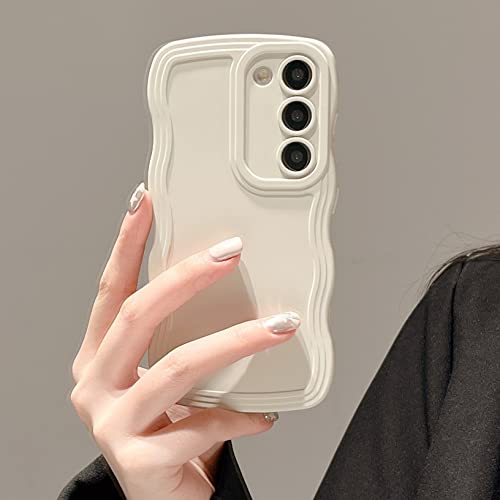 UEEBAI Coque pour Samsung Galaxy S21 5G, Housse de Protection Wave Frame Etui en Ultra Léger et Mince Antichoc Souple TPU Bumper Cover pour Filles Femme Full Caméra...