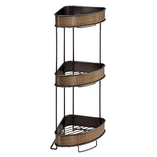 Preisvergleich Produktbild iDesign 33880EU Twillo Eckregal mit 3 Ebenen, bronze