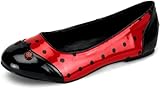 Material: Lack Ballerina Marienkäfer-Slipper - Funtasma Ladybug-18 Gr. 40, Schwarz/Rot, 40 EU