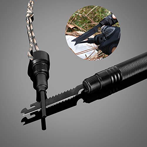 DONGKER Folding Shovel Military Survival Shovel Multitool Portable Tactical Entrenching Tool Compact Backpacking for Hunting, Camping, Hiking, Fishing, Gardening Car Emergency, 33"&19" (Black-S)