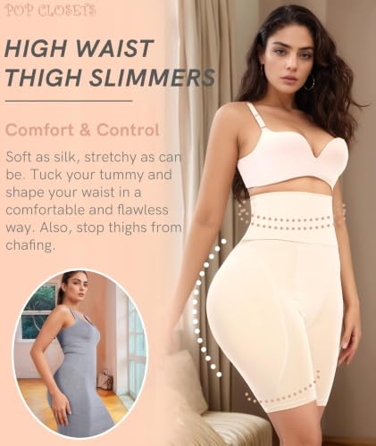 Image of POP CLOSETS Womens Hip Pads Shapewear Butt and Hip Enhancer Shapewear | High Waisted Shapewear Tummy Control, Shapewear Shorts with Hip Pads for Hip Enhancement, Butt Lifting, Seamless Under Dress