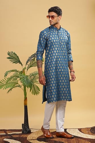 Image of BE ACTIVE Cotton Kurta for Men | Traditional and Refined Design | Indian Kurta | Full Sleeve Kurta