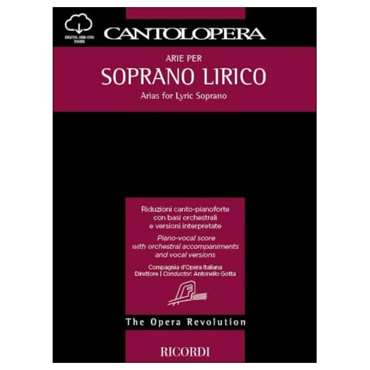 Cantolopera: arie per soprano lirico vol. 1 chant +cd