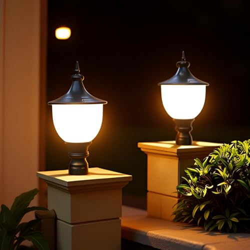 Image of BrighLyt Gate Light for Outdoor Waterproof - Gate Light Lamp for Home Entrance & Terrace Garden, Durable & Boundary Lighting Fixture (GL07, Pack of 2)