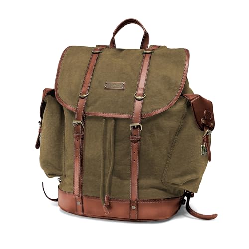 DRAKENSBERG Rucksack 'Henry' aus Canvas, Leder...