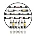 WYZDCP Appeso per Vino industriali Rotondi a Parete Rotondo, Bottiglia di Vino Porta in Vetro Galleggiante Racks Modern Foto Display Porta stoccaggio per Sala da Pranzo Bar (Colore : Nero)