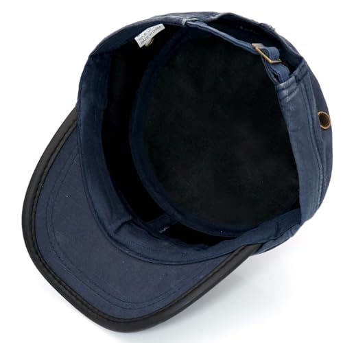Image of Cadet Army Hat 2 Pieces Flat Top Cap Unisex Military Hat for Women Men