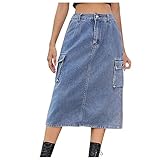 Lastesso Denim Skirts for Women High Waisted Casual...