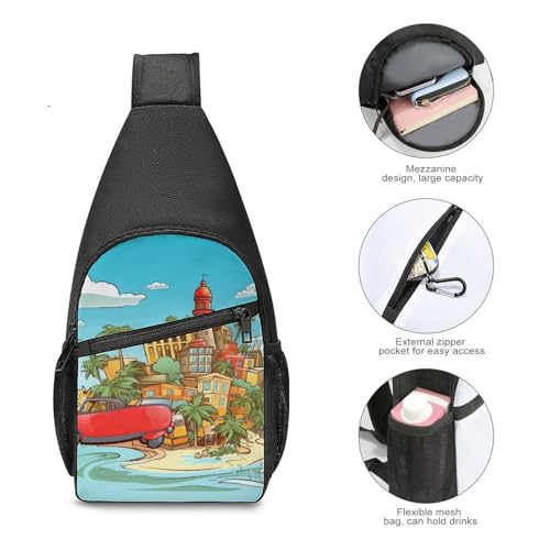 Mochila tipo bandolera Island of Cuba para senderismo miniatura 5