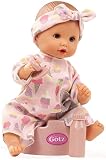 Götz 2353150 Sleepy Aquini Mädchen Popsicle – 33 cm große Badepuppe mit blauen Schlafaugen, ohne Haare in 6 teiligem Set – Babypuppe ab 18 Monaten