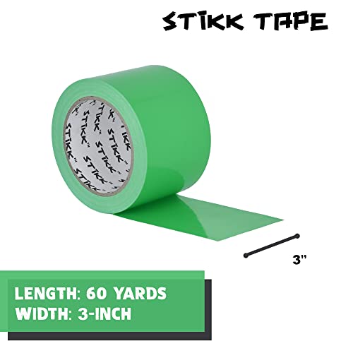 Image of STIKK Duct Tape - Light Green Duck Tape - 3 inch x 25 Yards - Heavy Duty Tape for Repairs, Household Projects - for Commercial HVAC and Construction - Effective Heavy Duty Waterproof Duct Tape
