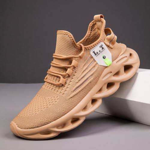 Image of Mens Running Shoes Gym Slip on Sneakers Non Slip Walking Tennis Sports Work Athletic Workout Casual Lightweight Breathable Fashion