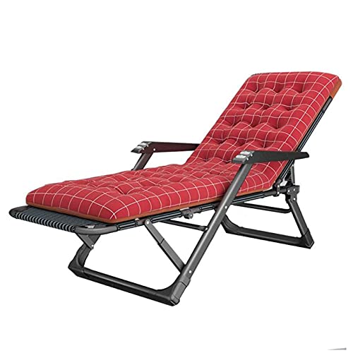 Fauteuil inclinable pliable orange avec coussin confort charge 200 kg pour jardin