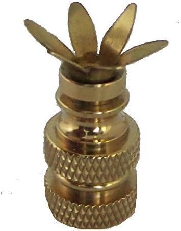 LOT OF 10...SOLID BRASS 6-PRONG FINIAL BASES - MAKE YOUR OWN