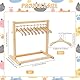 SUPERFINDINGS Mini Holzkleiderständer Inklusive 1 Stück 30x18.3cm Kleinem Kleiderständer Und 12 Stück Kleiderbügel Mit Einer Breite von 10cm Kleiderorganizer Für Sammlungen