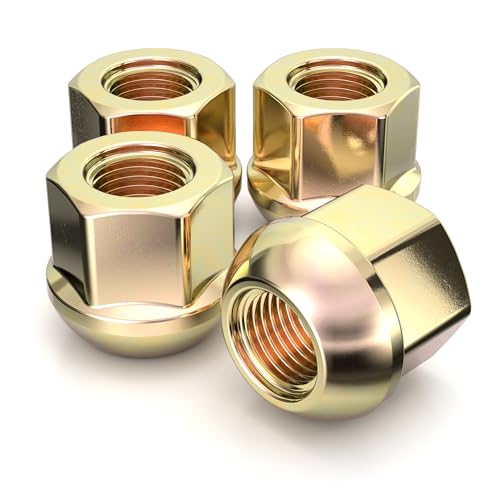 Image of White Knight 1309-14R Zinc M14x1.50 Radius Seat Open-End Lug Nut, 4 Pack