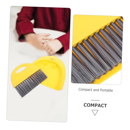 CLISPEED Mini Kehrgarnitur aus Robustem Kleiner Besen und Kehrschaufel Set für Schreibtisch Auto Büro und Zuhause Praktische Reinigungslösung für Kleine Flächen und Enge Ecken – Bild 4