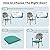 Basic Beyond Outdoor Chair Cushions for Patio Furniture, Waterproof Outdoor Cushions, Round Corner Patio Chair Cushions Set of 4 with Ties, 17"x16"x2", Teal