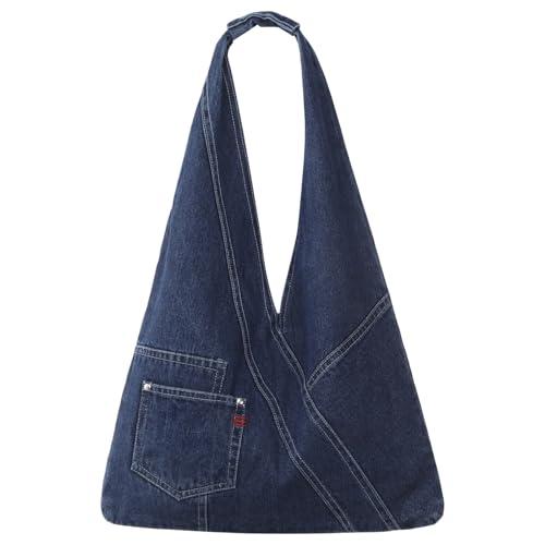 Bolso Hobo de mezclilla para mujer, grande y casual miniatura 1
