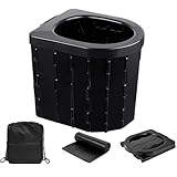 Portable Toilet Folding Camping Toilet, car toilet Outdoor toilet Travel Potty Perfect for Camping, Hiking, Traffic jam, Long Trips (black)