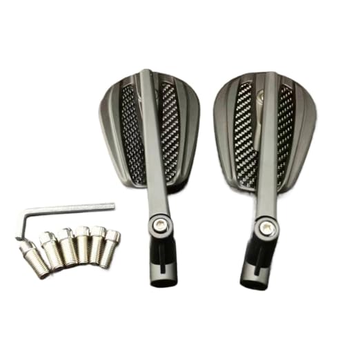 Espejos retrovisores moto de diseño cuadrado para rutas de carretera en Triumph Rocket