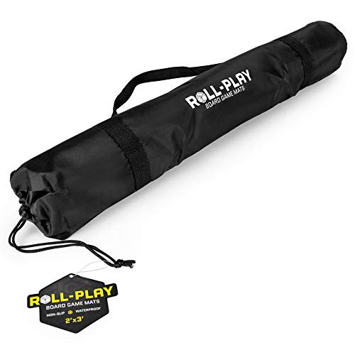 Roll-Play Board Game Mat 2' X 3' | Neoprene Tabletop Accessory | Level-Up Classic Card Games, Dice Games, Tabletop & Rpg Gaming | Double-Sided, Reversible, Portable | Rubber And Pattern Sides #TOP6