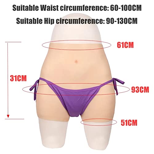 TransUnder Calcinha de silicone falsa vagina para realçar o quadril, roupa íntima falsa para Crossdr