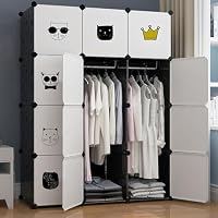 Amazon｜収納ボックス 扉付き 収納棚 衣類収納ラック 組み立て式 鉄筋