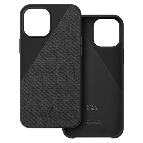 Coque iPhone 12 Pro Max antidérapante Native Union CLIC Canvas noire