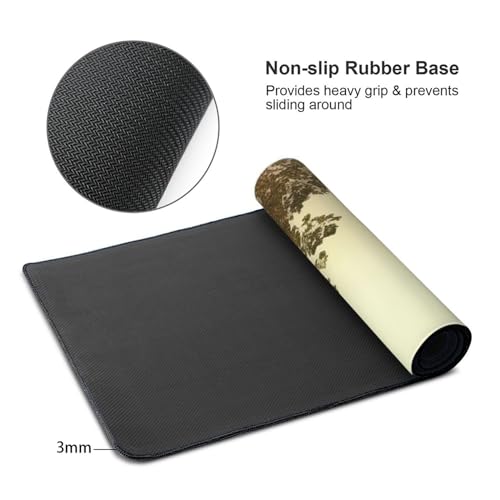 Tapis de souris de jeu XXL arbre 40x90 cm imperméable pour bureau - 3