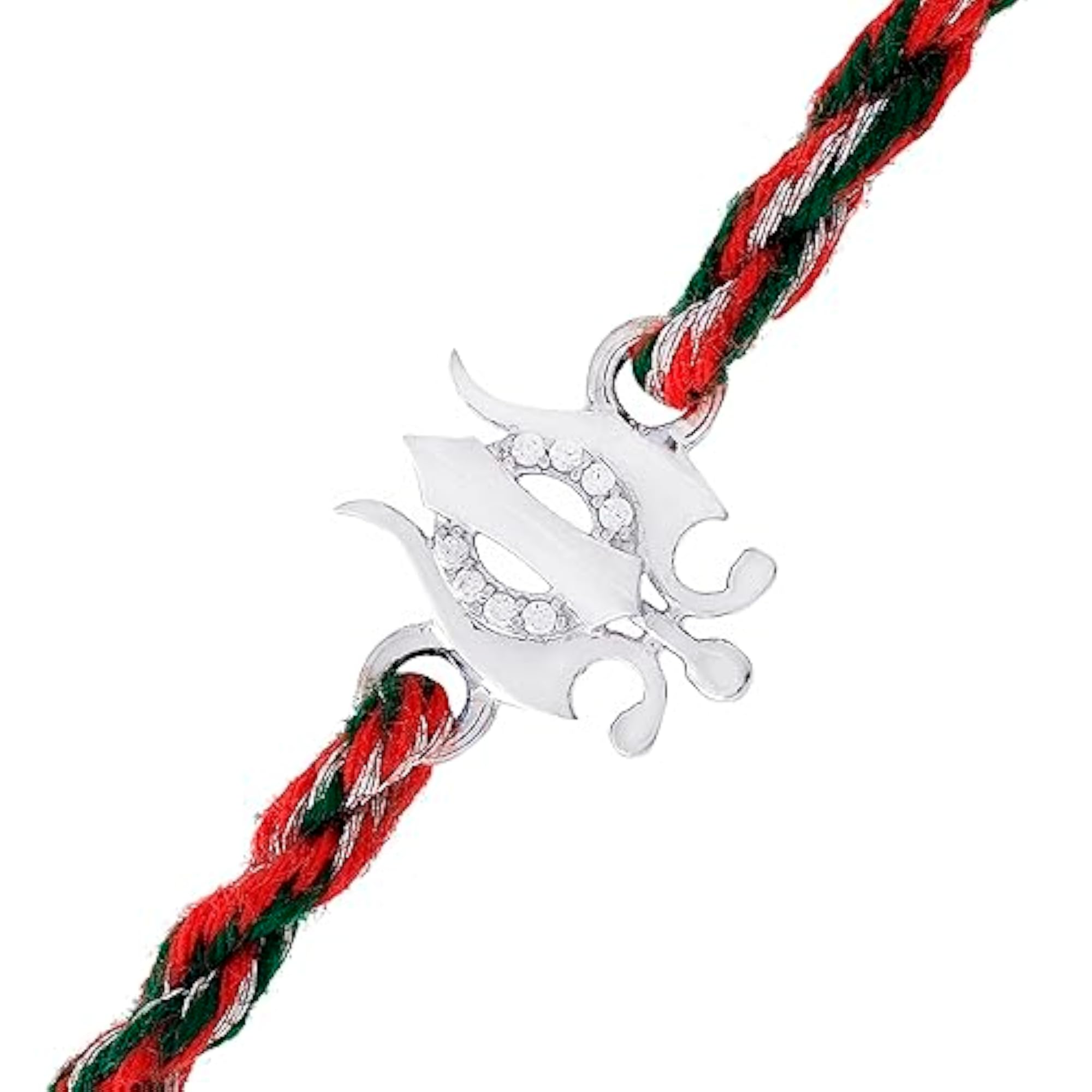 925 Silver Thread Rakhi with Roli Chawal Pack - Rakhi For Brother