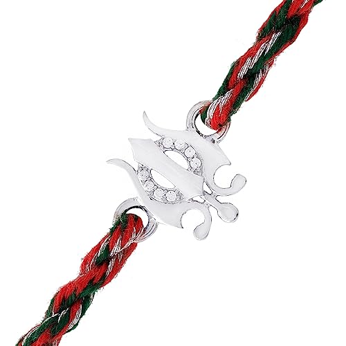925 Silver Thread Rakhi with Roli Chawal Pack - Rakhi For Brother