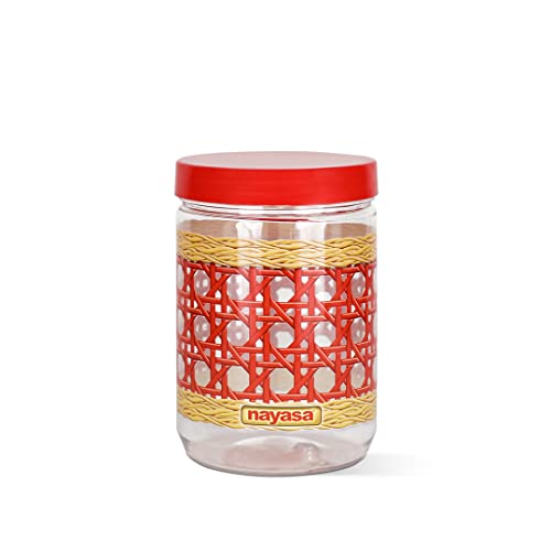 Image of Nayasa Sparkle Containers, 1200 ML (Set of 2), Red