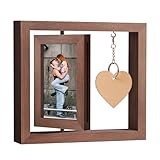 【Kreatives Geschenk】Bilderrahmen geschenk hochzeit ist mit Liebe thematisiert und kommt mit zwei Paar-Figuren und einem Herz-Anhänger für Sie, so dass es ideal als hochzeit geschenk für brautpaar, mr & mrs deko hochzeit, geldgeschenk hochzeit, gastgeschenke hochzeit oder verlobungsgeschenk für Paare gegeben werden, jahrestag geschenk für ihn, romantisch Ihre herzliche Liebe und Segen ausdrücken!