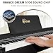 NOVATAGE 88 Key Full-Weighted Digital Piano, Full Size Electric Piano for Beginners, with U-Stand, 3 Pedal Unit, Adjustable Stool, Headphone, MIDI Functionality (Black)