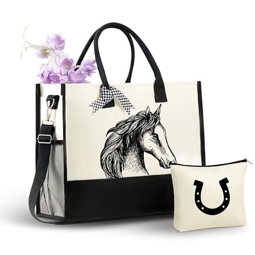 Bolso tote de lona para mujer con cierre y correa miniatura 1