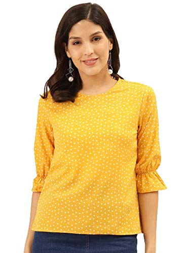 Image of Style Quotient Women Abstract Printed Polyester Smart Casual Top
