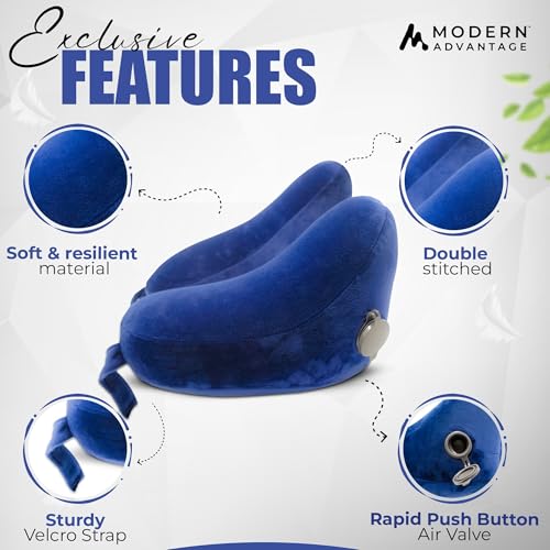 Almohada Inflable de Viaje Compacta y Ajustable miniatura 4