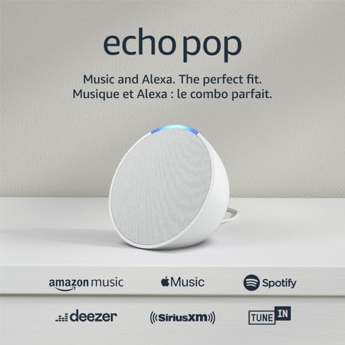Amazon Echo Pop (newest model), Our smallest Alexa speaker, Fits ...