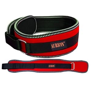 Aurion Body Squad Weight Lifting Belt Pro Quality Neoprene Back Support Belt With Speed Grip Strip Closure And Stainless…