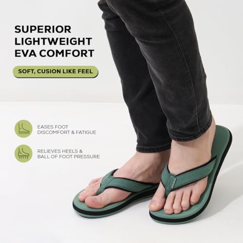 Image of NoStrain Men's Canvas Slippers, Flip Flops & Chappal - Angular Fit