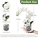 Wenhuidr White Fake Orchids Flowers in Pot Bendable Faux Orchids Artificial Flowers Washable Silk Orchid Phalaenopsis Decor for Home Wedding Table Centerpiece Bathroom Office